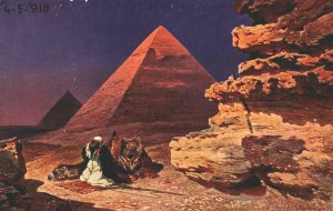 Egypt Pyramids Of Giza Vintage Postard 03.66
