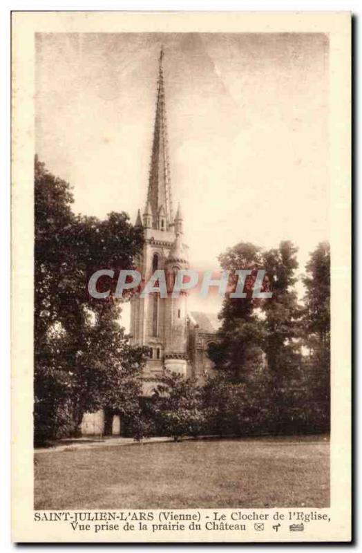 Saint Julien on & # 39ars Old Postcard The bell tower of the & # 39eglise