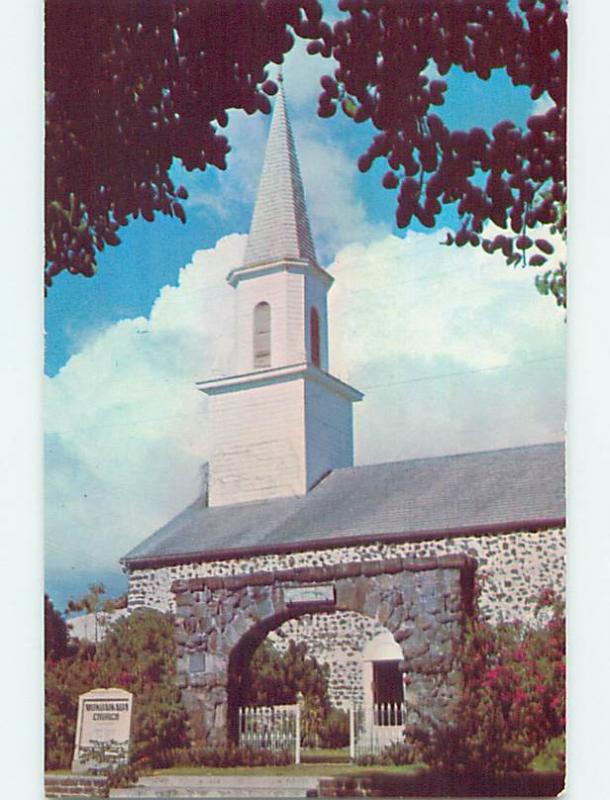 Unused Pre-1980 CHURCH SCENE Kailua-Kona Hawaii HI p3830