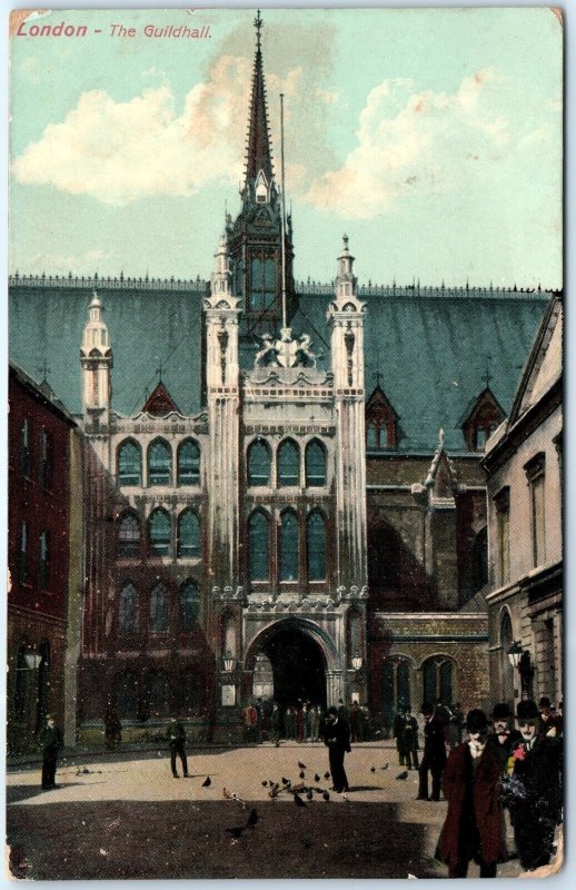 c1900s London, England Guildhall Litho Photo Tuck's Gel Postcard Rapholette A81