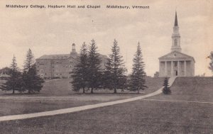 MIDDLEBURY, Vermont, 1930s; Middlebury College, Hepburn Hall And Chapel