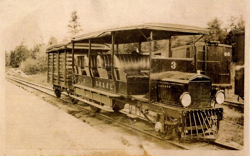 ME - Farmington circa 1910. Sandy River & Rangeley Lakes Railroad Car.