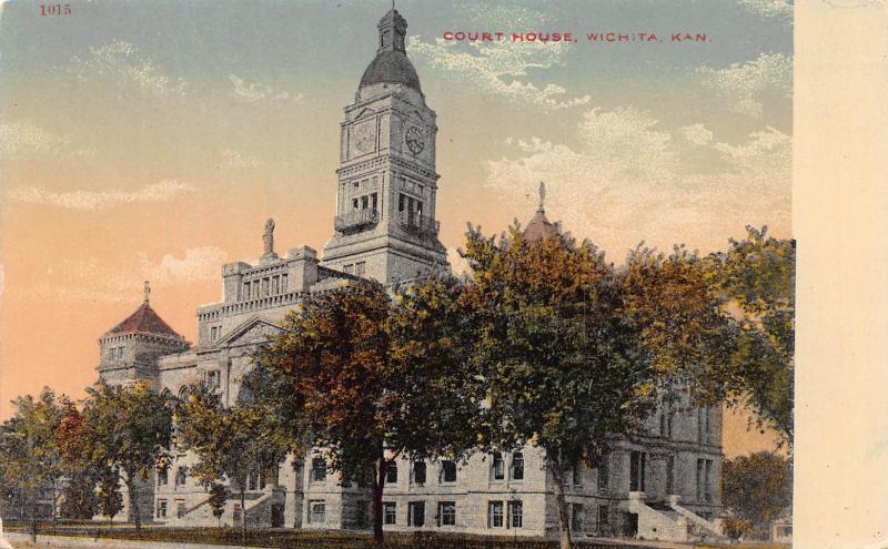 Court House, Wichita, Kansas,  Early Postcard, Unused