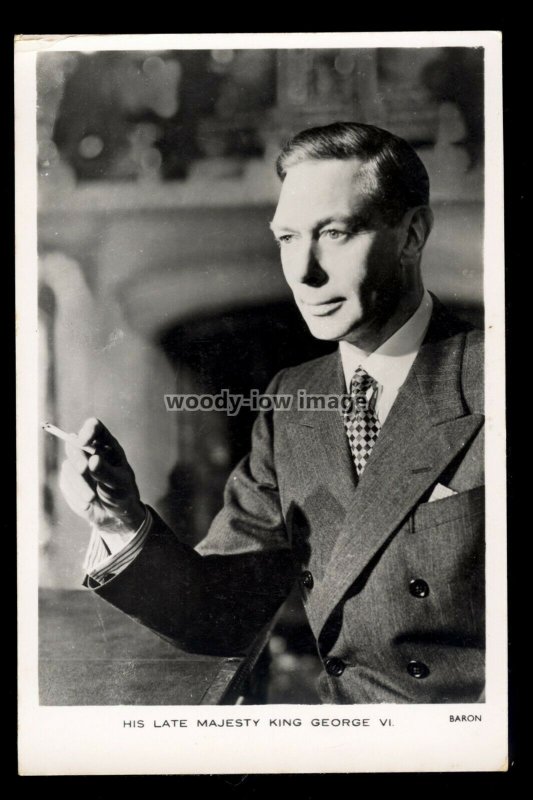 r4528 - His Late Majesty King George VI (Smoking) by Baron - Tuck's postcard