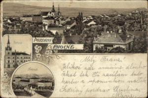 Chocne Chocen Czech Republic c1900 Postcard