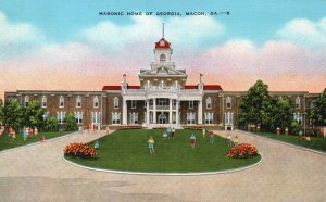 Vintage Postcard Masonic Home Orphaned Children Of Masonic Parents Georgia GA