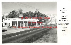 CA, Whitewater, California, RPPC, Bridge Haven Texaco Gas Station, Cafe,Photo