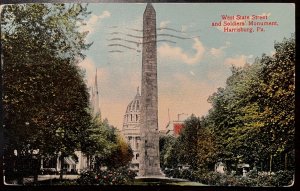 Vintage Postcard 1915 Civil War Soldiers Monument, Harrisburg, Pennsylvania (PA)