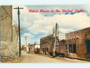 Pre-1980 ANTIQUES SHOP AT OLDEST HOUSE IN USA Santa Fe New Mexico NM Q7583