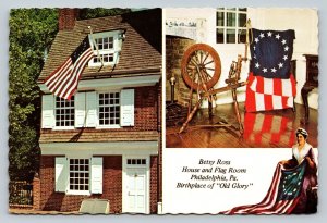 c1976 Betsy Ross House Philadelphia Pennsylvania 4x6 VINTAGE Postcard 1618