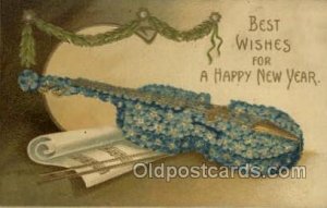 Artist Clapsaddle, New Year 1908 light corner wear postal used 1908