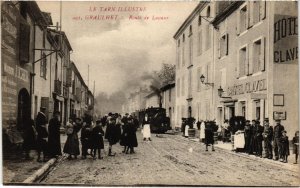 CPA AK GRAULHET Route de Lavaur TRAM VAPEUR (977232)