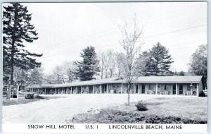 LINCOLNVILLE BEACH, Maine  ME    Roadside SNOW HILL MOTEL   Postcard