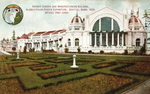 Vintage Postcard 1910s Rainier Garden Alaska-Yukon Pac. Exposition Seattle Wash.
