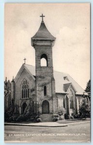 PHOENIXVILLE, Pennsylvania ~ ST. ANNE'S CATHOLIC CHURCH Chester County Postcard