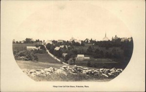 Princeton MA Mass From Golf club House EDDY MAKE Real Photo Postcard