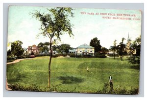 Vintage 1910s Postcard Park As Seen from Terrace, South Manchester, Connecticut