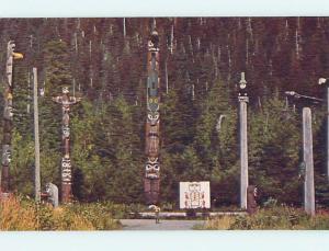 Unused Pre-1980 NATIVE INDIAN TOTEM POLES PARK Ketchikan Alaska AK hk6032