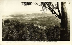 australia, VIC, HEALESVILLE, View from Malleson's Look-Out, Rose Series RPPC (2)