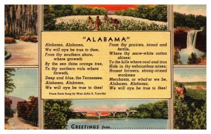 Postcard Song Alabama - from State Song by Julia Titwiler