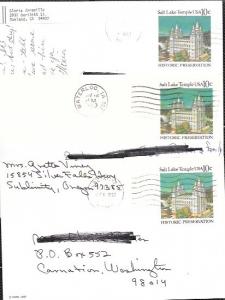 US Used Pre-stamped Postcards UX83 Historic Preservation