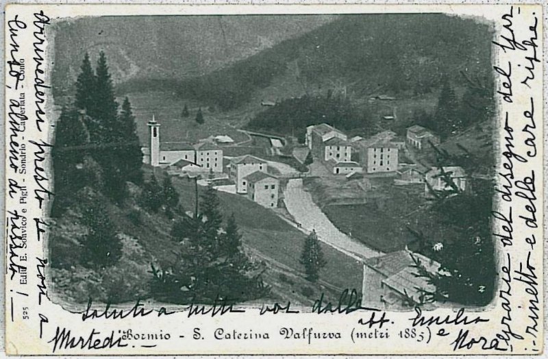 VINTAGE SONDRIO POSTCARD - Bormio: SANTA CATERINA VALFURVA 1904-