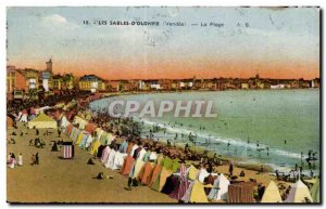 Postcard Ancient Sands Olonne the beach
