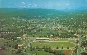 RUTLAND, VT Vermont  FAIRGROUNDS~STADIUM Bird's Eye View c1950's Chrome Postcard