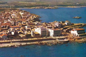 Aerial View La Escala Costa Brava Spain