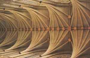 Antique Fan Vault Vaulting Westminster Abbey London Postcard