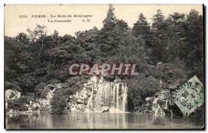 Paris Old Postcard Bois de Boulogne The waterfall