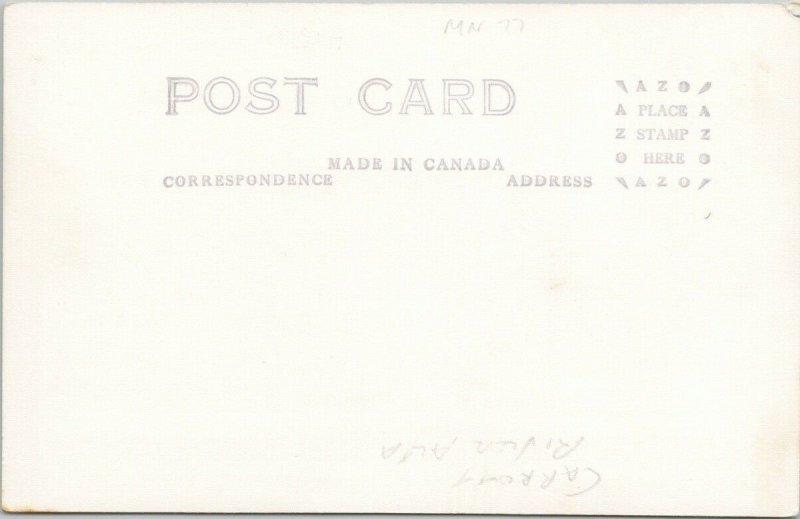 Carrot River Log Jam either Saskatchewan or Manitoba ?? RPPC Postcard H4 *as is