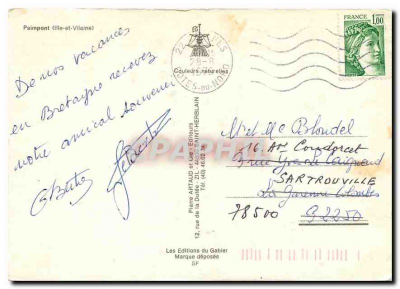 Modern Postcard Paimpont Ille et Vilaine