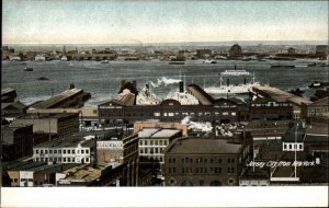 Jersey City New Jersey NJ View from New York c1910 Vintage Postcard