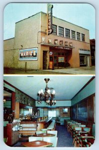 Windsor Ontario Canada Postcard Mario's Tavern c1950's Vintage Multiview