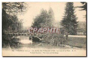 Old Postcard Towers I and L The Garden of sinecures Oe Lake and Bridge