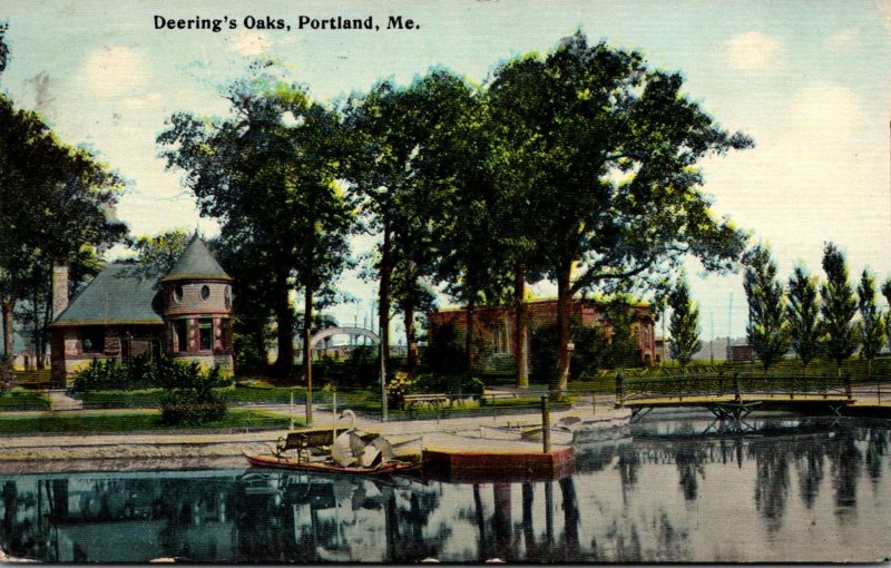 Maine Portland Deering's Oaks 1912