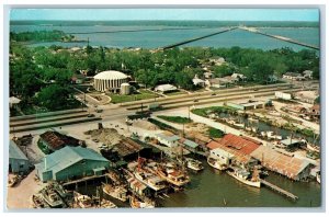 Biloxi Mississippi MS Postcard Aerial View The Picturesque Eastern Tip c1960's