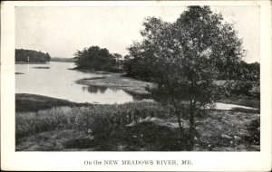 New Meadows River Maine Peaceful River Scene c1900-20s Vintage Postcard