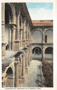 CLAUSTROS DEL CONVENTO DE LA MERCED PERU POSTCARD (c. 1920s)