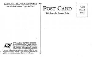 CATALINA ISLAND CASINO Theater Mural Art Deco California Vintage Postcard