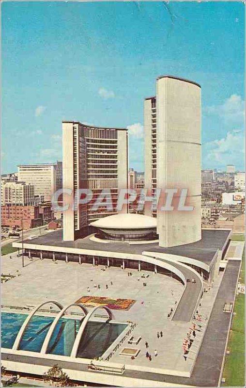Modern Postcard Toronto Ontario Canada Nathan Phillips Square and the New Cit...