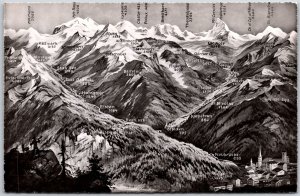 Visperterminen Switzerland Valley Mountain Tourist Places RPPC Photo Postcard