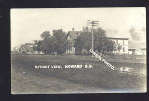 RPPC HOWARD SOUTH DAKOTA DOWNTOWN STREET SCENE  LUBECK REAL PHOTO POSTCARD