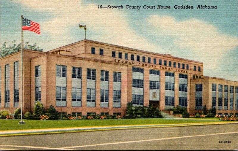 Alabama Gadsden Etowah County Court House Curteich