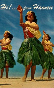 Hawaii Greetings With Hula Dancers