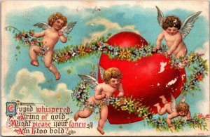 Be My Valentine Cupids With Red Heart