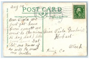 1918 Old Man Standing, Giant Fir Log, Washington Antique Posted Postcard 