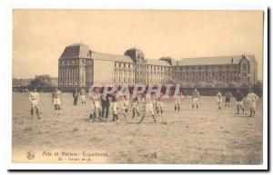 Arts et Metiers Old Postcard Erquelines (Belgium) Playground (football soccer...