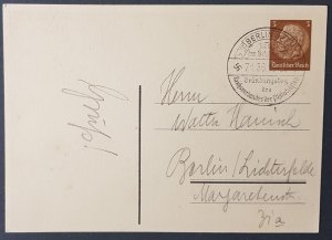 THIRD REICH NSDAP ORIGINAL PROPAGANDA POSTCARD STAMP DAY 1936